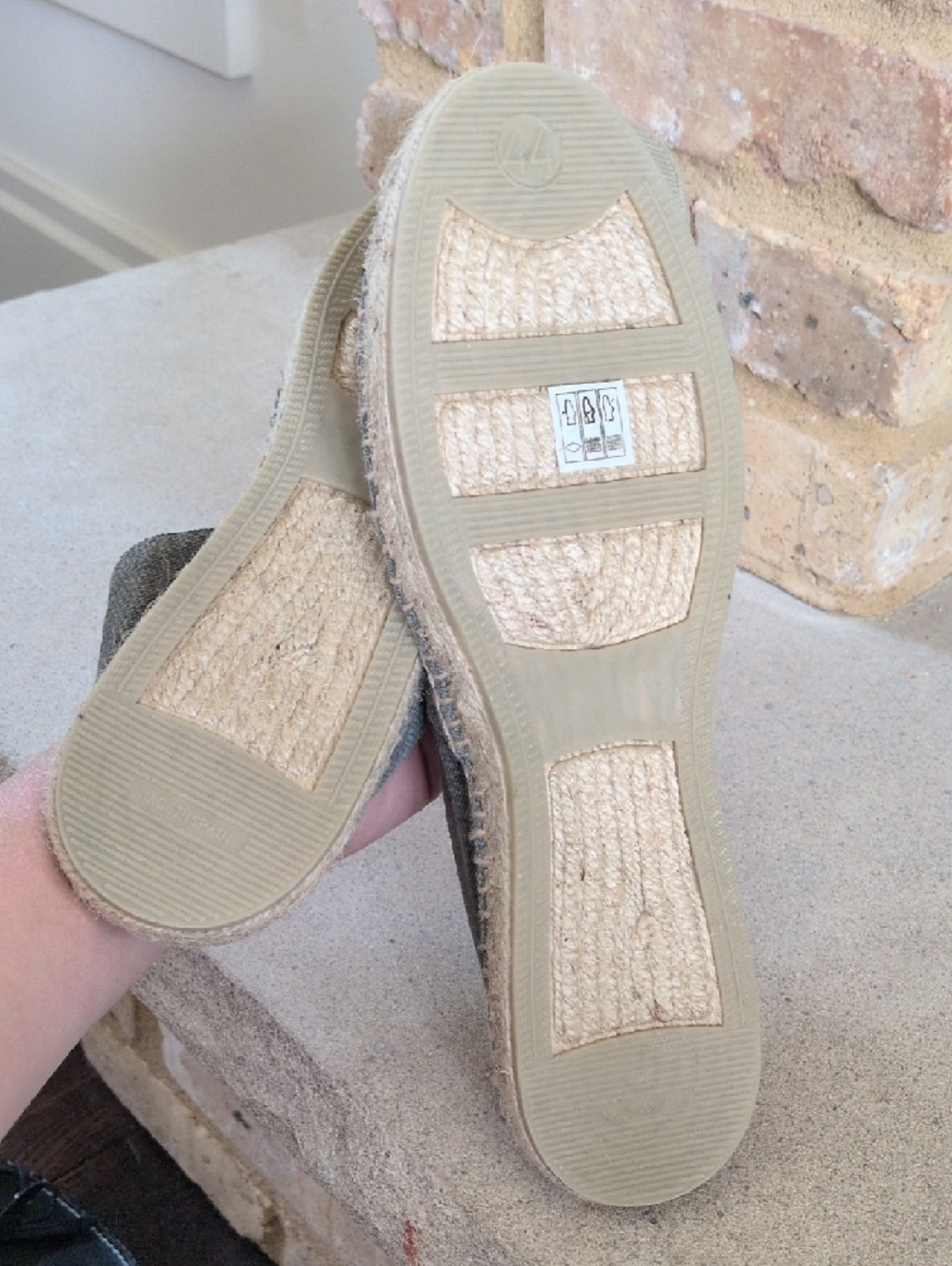 DIEGOS I NWT Handcrafted Washed Graphite Gray Canvas Slip-On Espadrilles, 44 - Picture 5 of 16